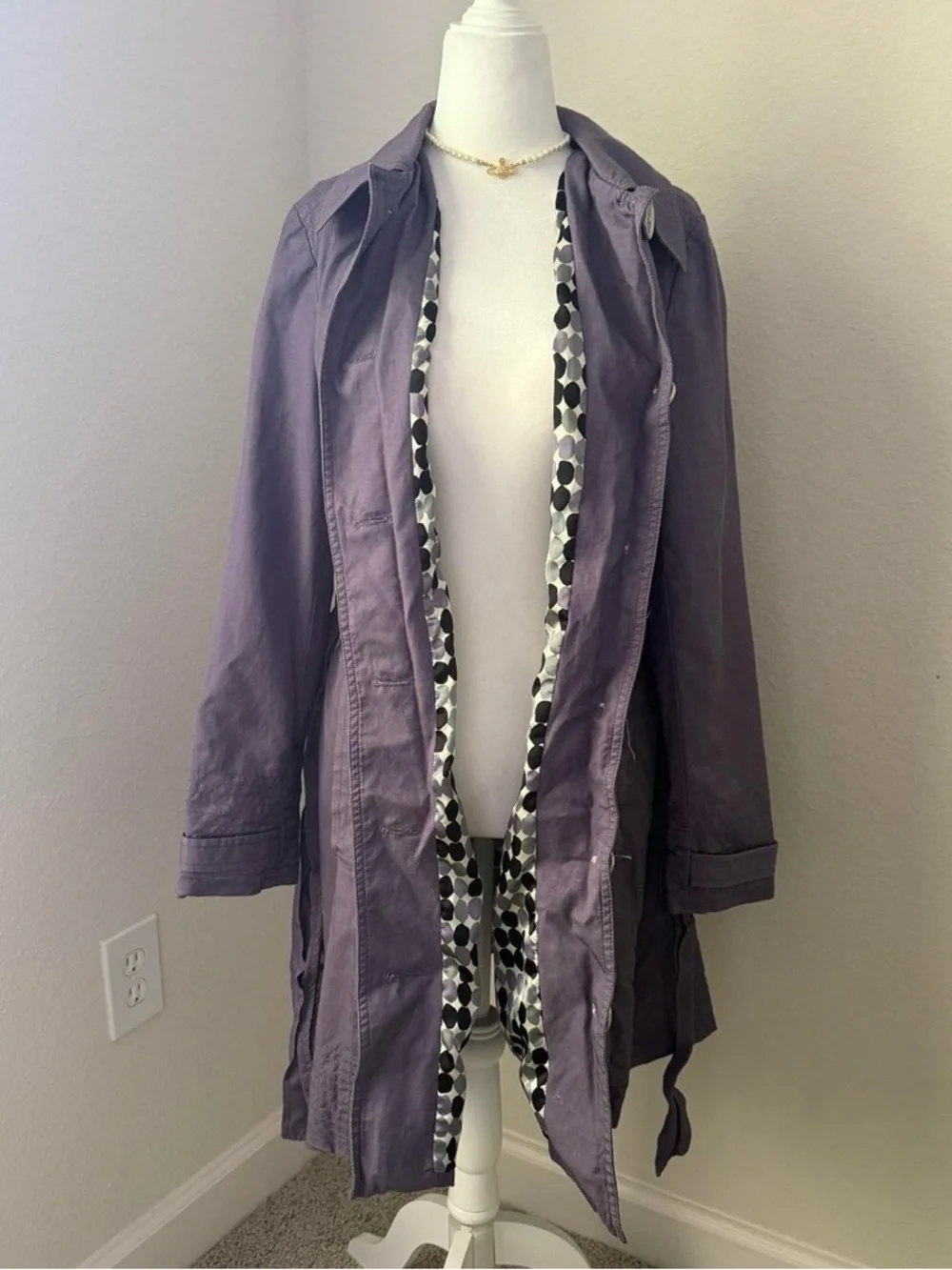 Apt. 9 Purple Peacoat - Picture 4 of 6
